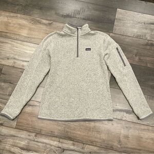 Patagonia Better Sweater Womens Medium Gray Heather Hiking Outdoor 1/4 Zip